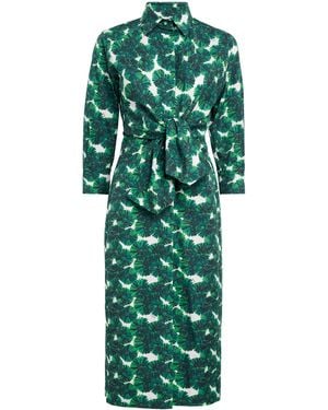 ワンピース S Max Mara CELESTE POPELINE STRIPES PRINT DRESS 9221125306002-a-celeste.jpg