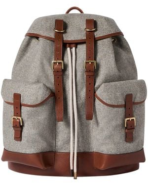 Brunello Cucinelli Virgin Wool-Alpaca-Cashmere Backpack - Brown