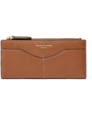 Aspinal of London Large Leather Hudson Purse - Brown