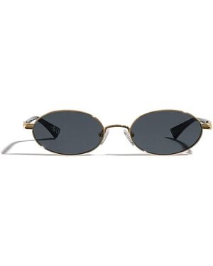 Le Specs Icicle Oval Sunglasses - Blue