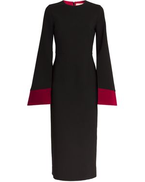 ROKSANDA Split-Sleeve Zimara Midi Dress - Black