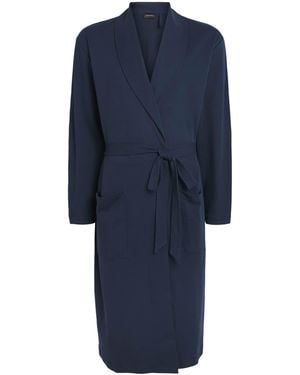 Hanro Cotton Night & Day Robe - Blue
