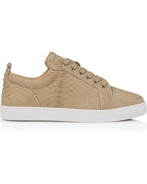 Christian Louboutin Louis Junior Orlato Python Trainers - Brown