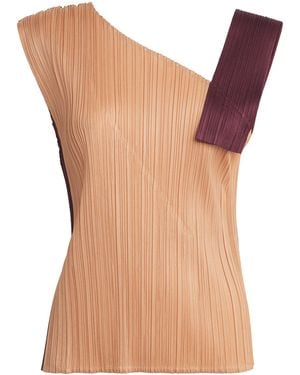 Pleats Please Issey Miyake Pointe Sleeveless Top - Pink