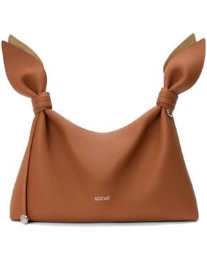 Loewe Medium Leather Scarf Shoulder Bag - Brown