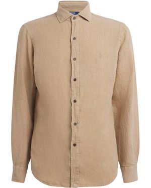 Polo Ralph Lauren Linen Polo Pony Shirt - Natural