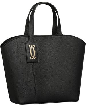 Cartier Mini Leather C De Tote Bag - Black
