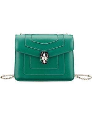 BVLGARI Leather Serpenti Forever Cross-Body Bag - Green