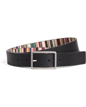 Paul Smith Leather Reversible Belt - Black