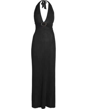 Away That Day Halterneck Mozambique Maxi Dress - Black