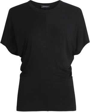 Anine Bing Draped Zadig T-Shirt - Black