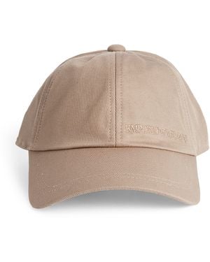 Emporio Armani Embroidered Logo Baseball Cap - Natural