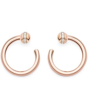 Piaget Rose And Diamond Possession Hoop Earrings - Metallic