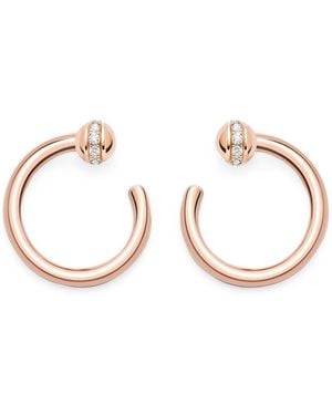 Piaget Rose And Diamond Possession Hoop Earrings - Metallic
