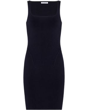 Alaïa Silk-Blend Bodycon Mini Dress - Blue