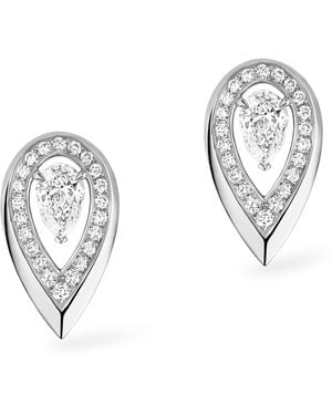 Messika Fiery And Diamond Stud Earrings - Metallic