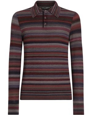 Dolce & Gabbana Wool Polo Jumper - Brown