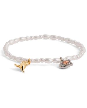 COACH Glass Pearl Rexy Bracelet - Natural