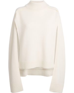Source Unknown Wool Cape Noa Jumper - White