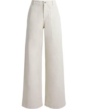 Moncler Cotton Canvas Straight Trousers - White