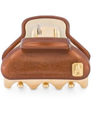 Alexandre De Paris Mini-Plated Claw Hair Clip - Orange