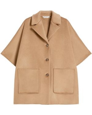 Max Mara Cashmere Oversized Cape - Natural