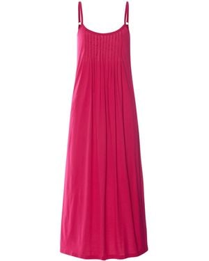 Hanro Cotton Juliet Long Spaghetti Dress - Pink