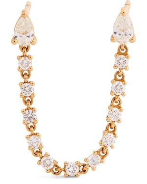 Anita Ko And Diamond Double-Pierced Loop Single Earring - Metallic