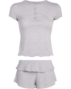 Skims Sleep Short Pyjama Set - Grey