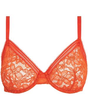 Wolford Graphic Lace Underwired Bra - Orange