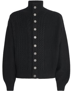 Enfants Riches Deprimes Cashmere Cable-Knit Cardigan - Black