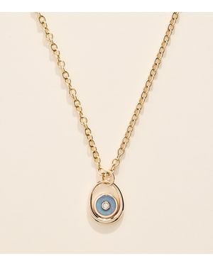 Retrouvai Midi, Diamond And Opal Compass Necklace - Natural