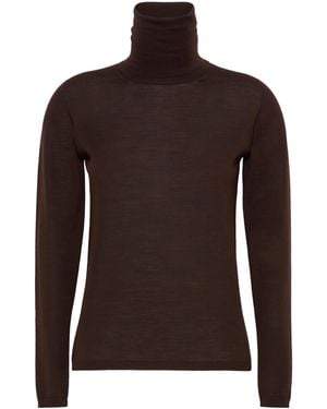 Max Mara Virgin Wool Rollneck Sweater - Brown