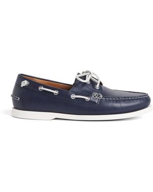 Polo Ralph Lauren Leather Merton Boat Shoes - Blue