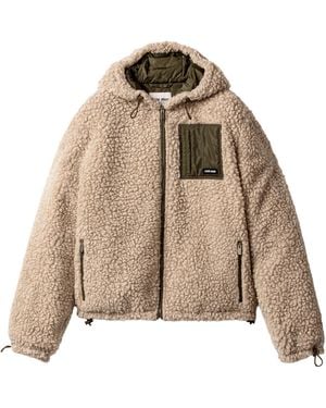 Miu Miu Wool-Blend Teddy Bomber Jacket - Natural