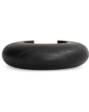 Alaïa Wood And Brass Bumper Cuff - Black