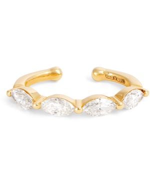 SHAY And Diamond Marquise Single Ear Cuff - Natural
