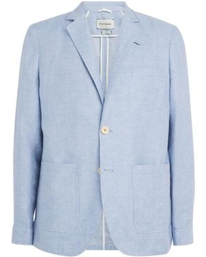 Oliver Spencer Linen Blazer - Blue