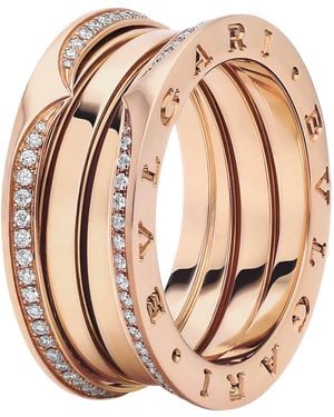 BVLGARI And Diamond B.Zero1 Three-Band Ring - Natural