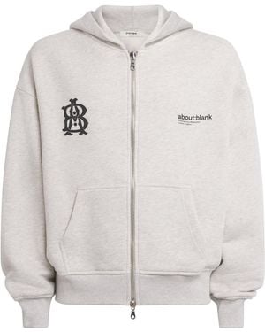 About Blank Cotton Monogram Hoodie - Gray