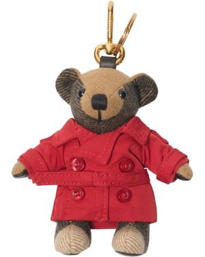 Burberry Cashmere Thomas Bear Charm - Red