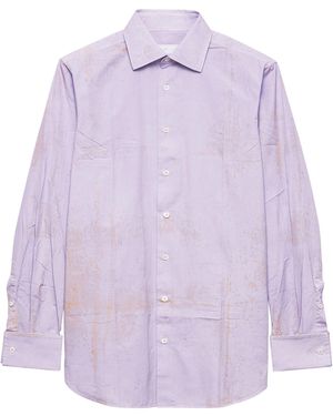 Prada Cotton Vintage-Look Shirt - Purple