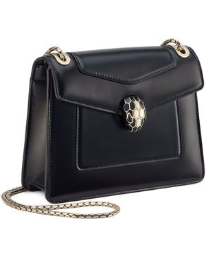 BVLGARI Leather Serpenti Forever Cross-Body Bag - Black