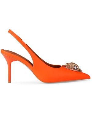 Kurt Geiger Leather Eagle Slingback Pumps - Red