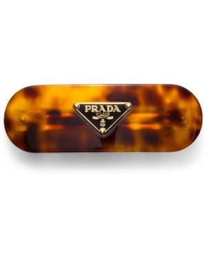 Prada Logo Hair Clip - Orange