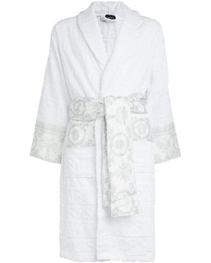 Versace Baroque Bathrobe - White