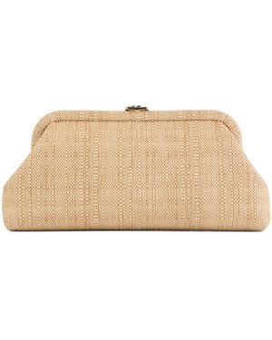 Jimmy Choo Skylar Woven Clutch Bag - Natural