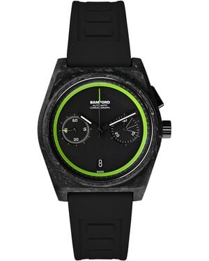 BAMFORD LONDON Carbon Fibre B347 Glow Watch - Green
