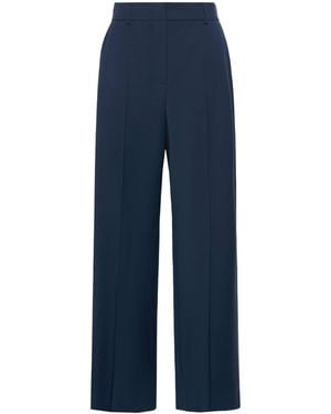 Weekend by Maxmara Virgin Wool Straight-Leg Pants - Blue