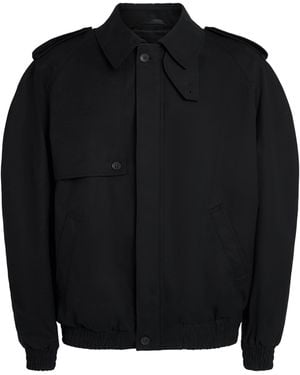 MM6 by Maison Margiela Cotton Twill Jacket - Black